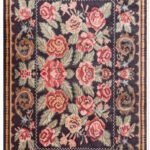 ANTIQUE ATK 02 BLACK Kolay kullanımlı Kaymaz Karabağ ve Antik Desenlere Sahip Yıkanabilir Makine Halısı