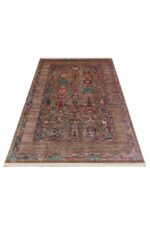 ANTIQUE ATK 07 OLIVE Kolay kullanımlı Kaymaz Karabağ ve Antik Desenlere Sahip Yıkanabilir Makine Halısı - Görsel 4