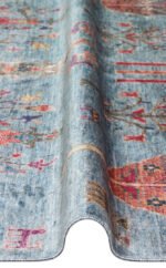 ANTIQUE ATK 09 AQUA Kolay kullanımlı Kaymaz Karabağ ve Antik Desenlere Sahip Yıkanabilir Makine Halısı - Görsel 4