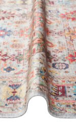 ANTIQUE ATK 06 AQUA Kolay kullanımlı Kaymaz Karabağ ve Antik Desenlere Sahip Yıkanabilir Makine Halısı - Görsel 6