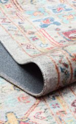 ANTIQUE ATK 06 AQUA Kolay kullanımlı Kaymaz Karabağ ve Antik Desenlere Sahip Yıkanabilir Makine Halısı - Görsel 8