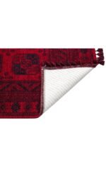 BUHARI BHR 01 RED Afgan / Yağcıbedir Desenli Hav Toz Vermez Yıkanabilir Kaymaz İnce Dokuma Halı - Görsel 5