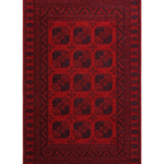 BUHARI BHR 01 RED Afgan / Yağcıbedir Desenli Hav Toz Vermez Yıkanabilir Kaymaz İnce Dokuma Halı