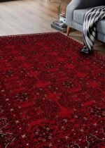 BUHARI BHR 02 RED Afgan / Yağcıbedir Desenli Hav Toz Vermez Yıkanabilir Kaymaz İnce Dokuma Halı - Görsel 2