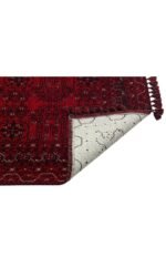 BUHARI BHR 02 RED Afgan / Yağcıbedir Desenli Hav Toz Vermez Yıkanabilir Kaymaz İnce Dokuma Halı - Görsel 5