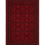 BUHARI BHR 02 RED Afgan / Yağcıbedir Desenli Hav Toz Vermez Yıkanabilir Kaymaz İnce Dokuma Halı