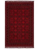 BUHARI BHR 02 RED Afgan / Yağcıbedir Desenli Hav Toz Vermez Yıkanabilir Kaymaz İnce Dokuma Halı