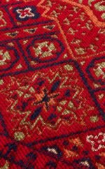 BUHARI BHR 10 MULTY Afgan / Yağcıbedir Desenli Hav Toz Vermez Yıkanabilir Kaymaz İnce Dokuma Halı - Görsel 5