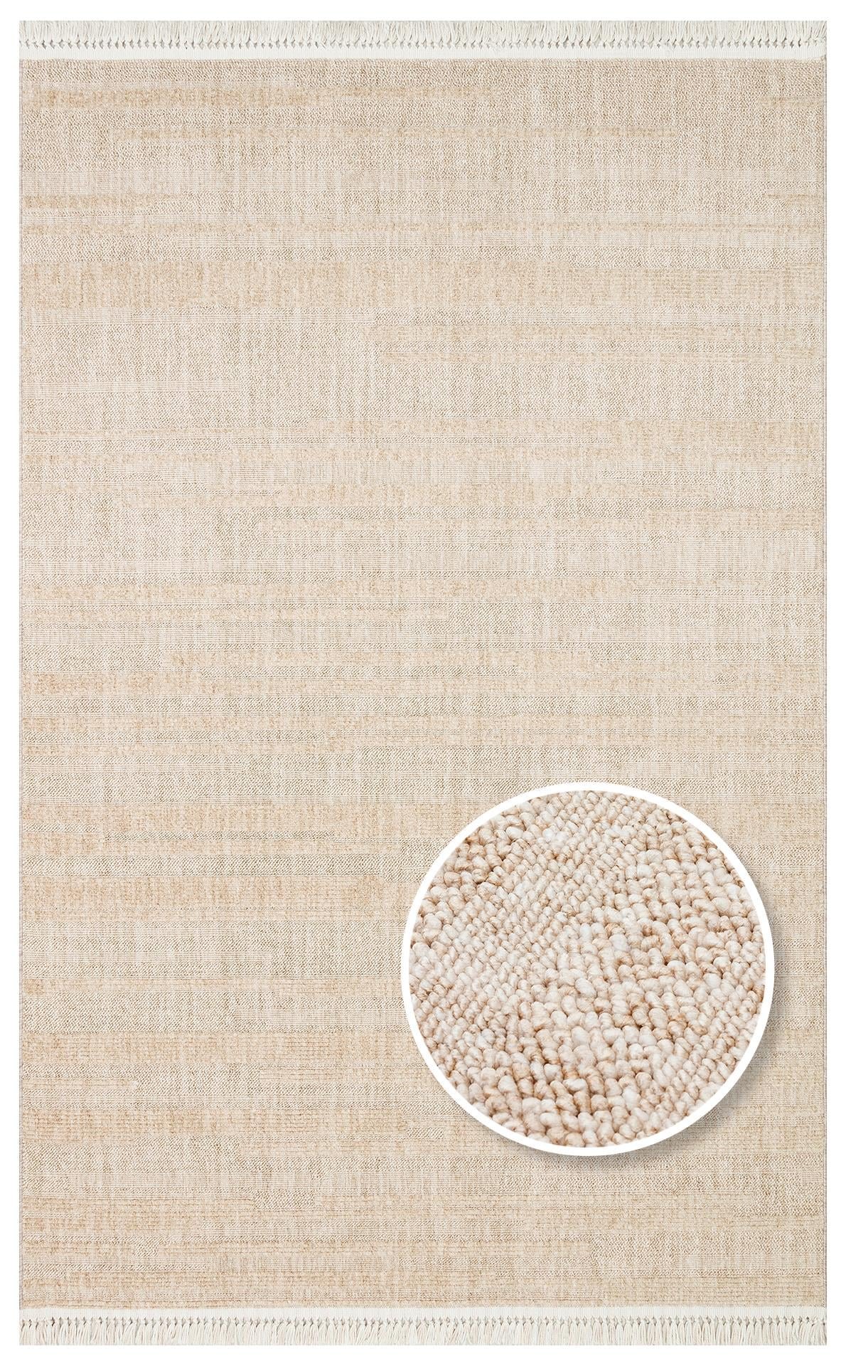 joy-joy-01-beige-hav-toz-vermeyen-yumu-95d17c JOY JOY 01 BEIGE Hav Toz Vermeyen Yumuşak dokulu Modern Makine Halısı - Görsel 1