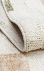 JOY JOY 02 GREEN BEIGE Hav Toz Vermeyen Yumuşak dokulu Modern Makine Halısı - Görsel 5