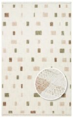 JOY JOY 02 GREEN BEIGE Hav Toz Vermeyen Yumuşak dokulu Modern Makine Halısı