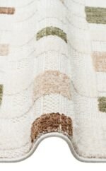 JOY JOY 02 GREEN BEIGE Hav Toz Vermeyen Yumuşak dokulu Modern Makine Halısı - Görsel 3