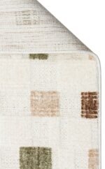 JOY JOY 02 GREEN BEIGE Hav Toz Vermeyen Yumuşak dokulu Modern Makine Halısı - Görsel 2