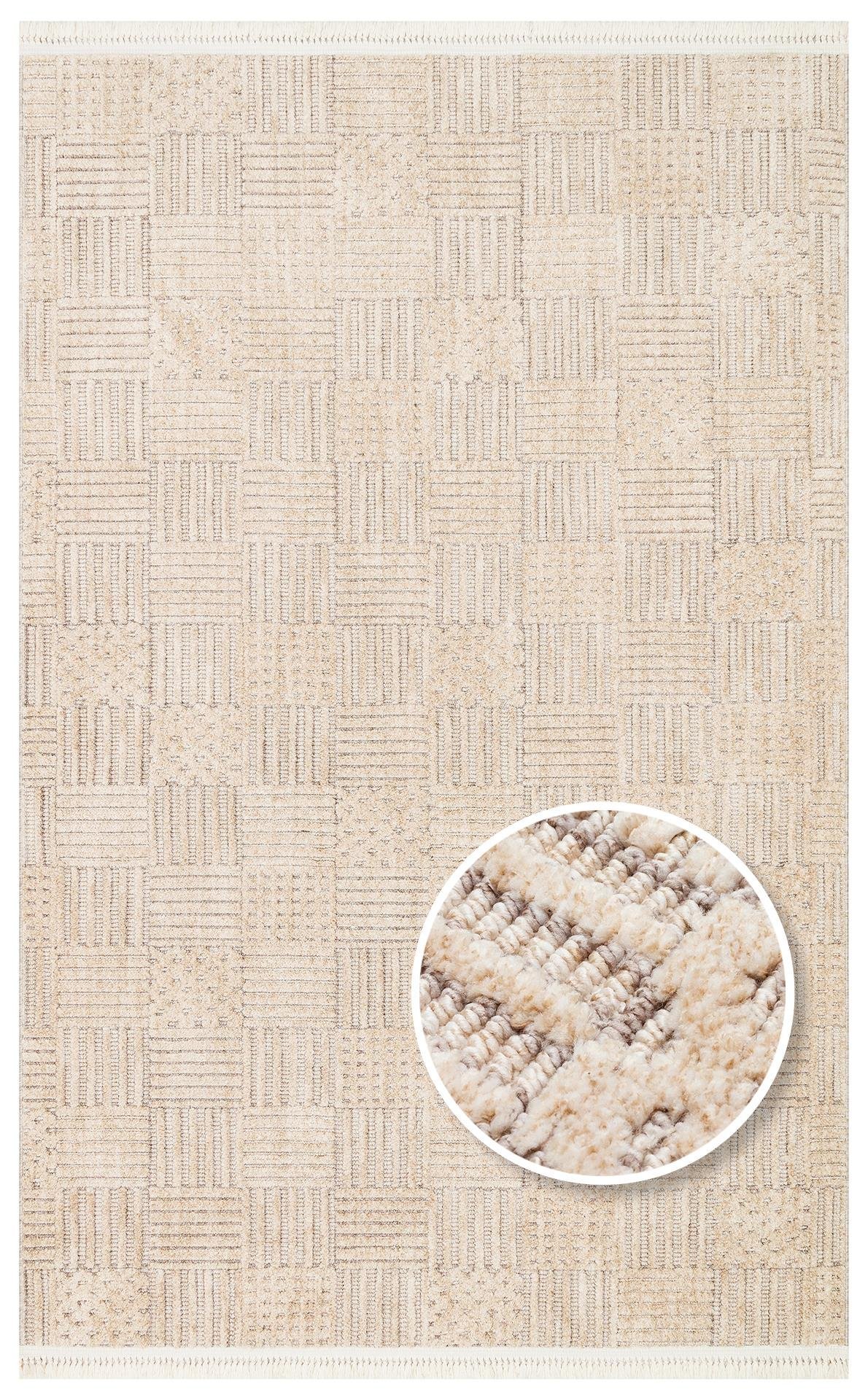 joy-joy-05-beige-gold-hav-toz-vermeyen-fa-009 JOY JOY 05 BEIGE GOLD Hav Toz Vermeyen Yumuşak dokulu Modern Makine Halısı - Görsel 1