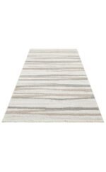 MOTTO MOT 02 WHITE BEIGE Yumuşak Tuşeli Örgü Dokuma Modern Makine Halısı - Görsel 4