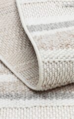 MOTTO MOT 02 WHITE BEIGE Yumuşak Tuşeli Örgü Dokuma Modern Makine Halısı - Görsel 8