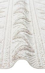 MOTTO MOT 03 WHITE BEIGE Yumuşak Tuşeli Örgü Dokuma Modern Makine Halısı - Görsel 7