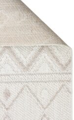 MOTTO MOT 03 WHITE BEIGE Yumuşak Tuşeli Örgü Dokuma Modern Makine Halısı - Görsel 8