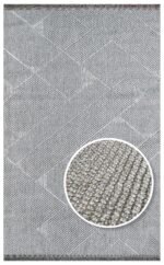 MOTTO MOT 10 GREY Yumuşak Tuşeli Örgü Dokuma Modern Makine Halısı