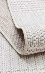 MOTTO MOT 11 WHITE Yumuşak Tuşeli Örgü Dokuma Modern Makine Halısı - Görsel 5