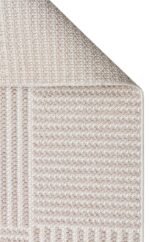 MOTTO MOT 12 BEIGE WHITE Yumuşak Tuşeli Örgü Dokuma Modern Makine Halısı - Görsel 5