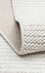 MOTTO MOT PLAIN WHITE Yumuşak Tuşeli Örgü Dokuma Modern Makine Halısı - Görsel 2