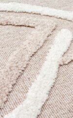 TERAZZO TRZ 03 BEIGE WHITE Hav Toz Vermez Yumuşak Dokulu Etnik Örgü Desenlere Sahip Modern İskindinav Halı - Görsel 5