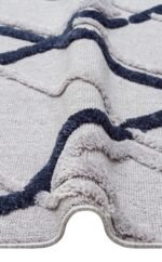 TERAZZO TRZ 03 GREY Navy Hav Toz Vermez Yumuşak Dokulu Etnik Örgü Desenlere Sahip Modern İskindinav Halı - Görsel 4