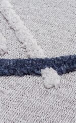 TERAZZO TRZ 03 GREY Navy Hav Toz Vermez Yumuşak Dokulu Etnik Örgü Desenlere Sahip Modern İskindinav Halı - Görsel 5