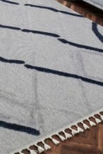 TERAZZO TRZ 03 GREY Navy Hav Toz Vermez Yumuşak Dokulu Etnik Örgü Desenlere Sahip Modern İskindinav Halı - Görsel 7