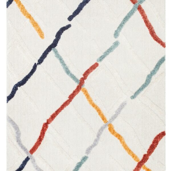 TERAZZO TRZ 03 MULTY Hav Toz Vermez Yumuşak Dokulu Etnik Örgü Desenlere Sahip Modern İskindinav Halı