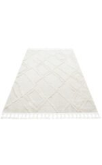 TERAZZO TRZ 03 WHITE Hav Toz Vermez Yumuşak Dokulu Etnik Örgü Desenlere Sahip Modern İskindinav Halı - Görsel 6