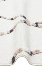 TERAZZO TRZ 04 WHITE BEIGE Hav Toz Vermez Yumuşak Dokulu Etnik Örgü Desenlere Sahip Modern İskindinav Halı - Görsel 2