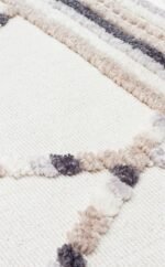 TERAZZO TRZ 04 WHITE BEIGE Hav Toz Vermez Yumuşak Dokulu Etnik Örgü Desenlere Sahip Modern İskindinav Halı - Görsel 3