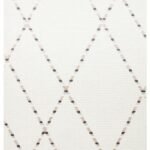 TERAZZO TRZ 04 WHITE BEIGE Hav Toz Vermez Yumuşak Dokulu Etnik Örgü Desenlere Sahip Modern İskindinav Halı