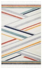 TERAZZO TRZ 05 MULTY Hav Toz Vermez Yumuşak Dokulu Etnik Örgü Desenlere Sahip Modern İskindinav Halı