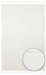 TERAZZO TRZ 07 WHITE Hav Toz Vermez Yumuşak Dokulu Etnik Örgü Desenlere Sahip Modern İskindinav Halı