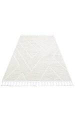 TERAZZO TRZ 08 WHITE Hav Toz Vermez Yumuşak Dokulu Etnik Örgü Desenlere Sahip Modern İskindinav Halı - Görsel 6