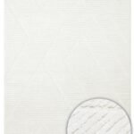 TERAZZO TRZ 08 WHITE Hav Toz Vermez Yumuşak Dokulu Etnik Örgü Desenlere Sahip Modern İskindinav Halı