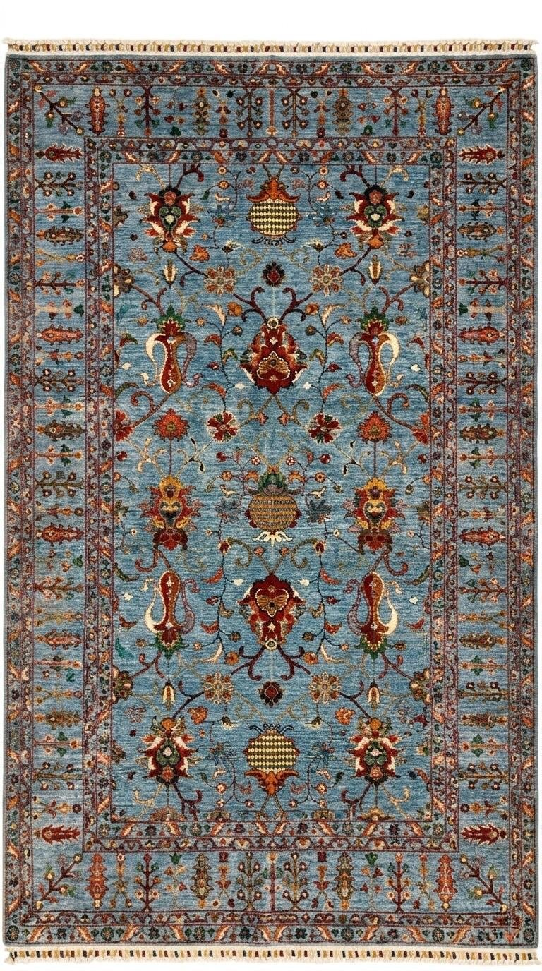 el dokuma afgan sultani Sultani Orijinal El Dokuması Yün Halı - Görsel 1