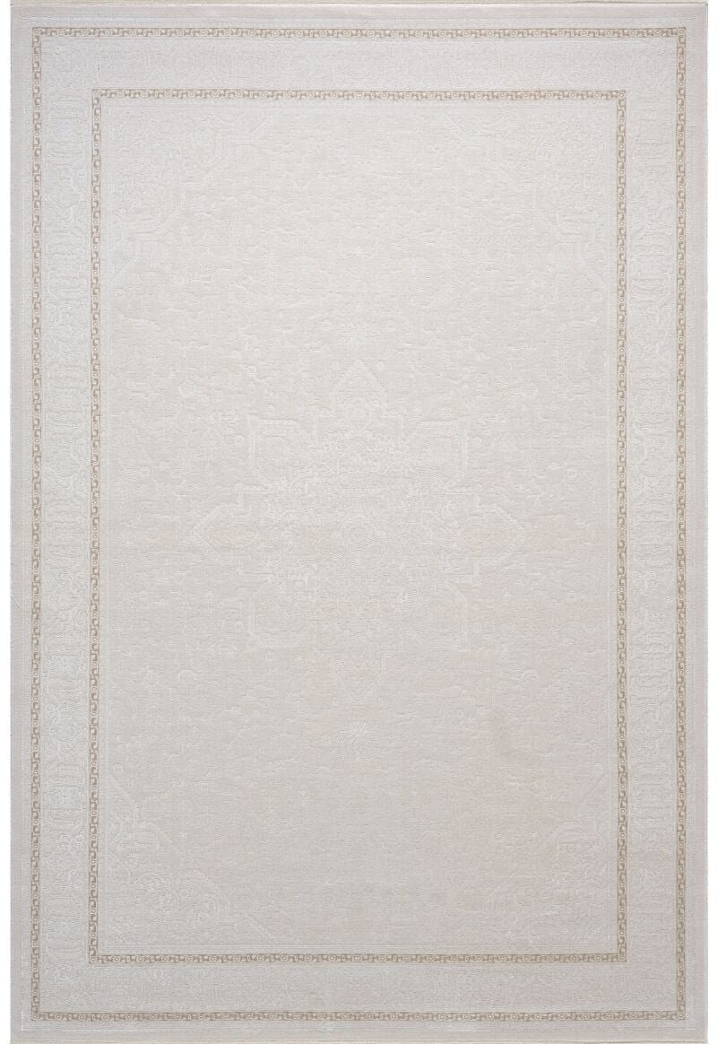 elexus-hali-woolly-4129 Woolly 4129 Krem Akrilik Viskon Yumuşak Dokulu Modern Halı - Görsel 1