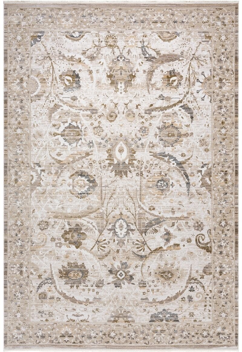 elexus-hali-woolly-4132 Woolly 4132 Krem Akrilik Viskon Yumuşak Dokulu Modern Halı - Görsel 1