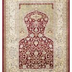 ISFAHAN SECCADE ISF SCD 02 RED Klasik Desenli Yüksek Kalite Sık Dokuma Seccade